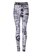 Dolce &amp; Gabbana White Graphic HighWaist Skinny Leggings Pants