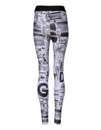 Dolce &amp; Gabbana White Graphic HighWaist Skinny Leggings Pants