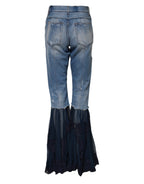 Dolce &amp; Gabbana Blue Cotton High Waist Flared Denim Jeans 