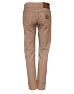 Dolce &amp; Gabbana Brown Cotton Boyfriend Denim Trousers Jeans 