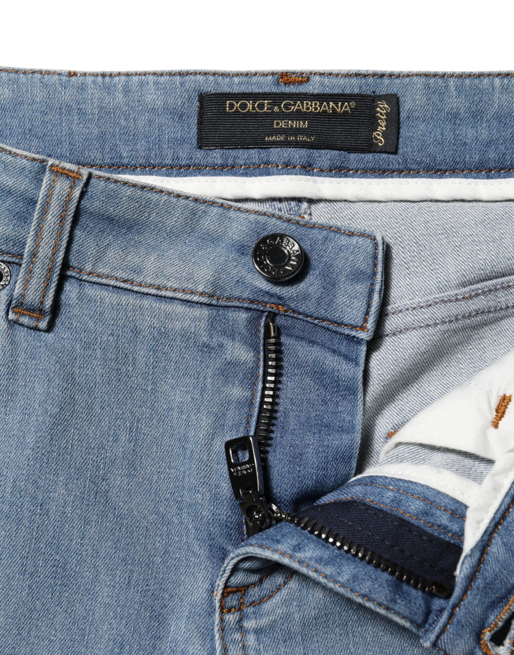 Dolce &amp; Gabbana Blue Cotton PRETTY MidWaist Skinny Denim Jeans 