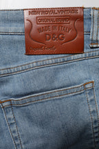 Dolce &amp; Gabbana Blue Cotton PRETTY MidWaist Skinny Denim Jeans 