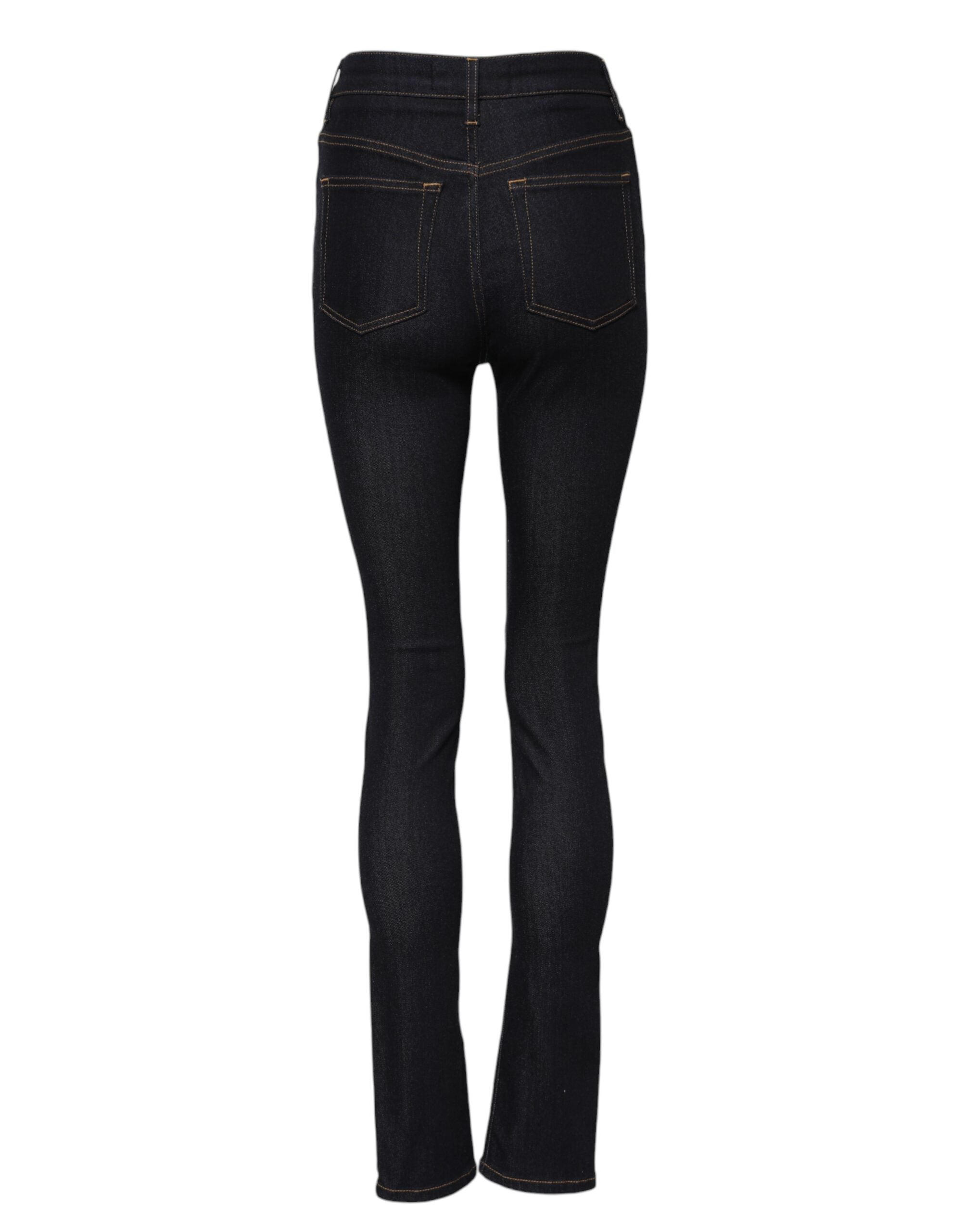 Dolce &amp; Gabbana Blue Cotton High Waist Skinny Denim Jeans 