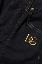 Dolce &amp; Gabbana Blue Cotton High Waist Skinny Denim Jeans 