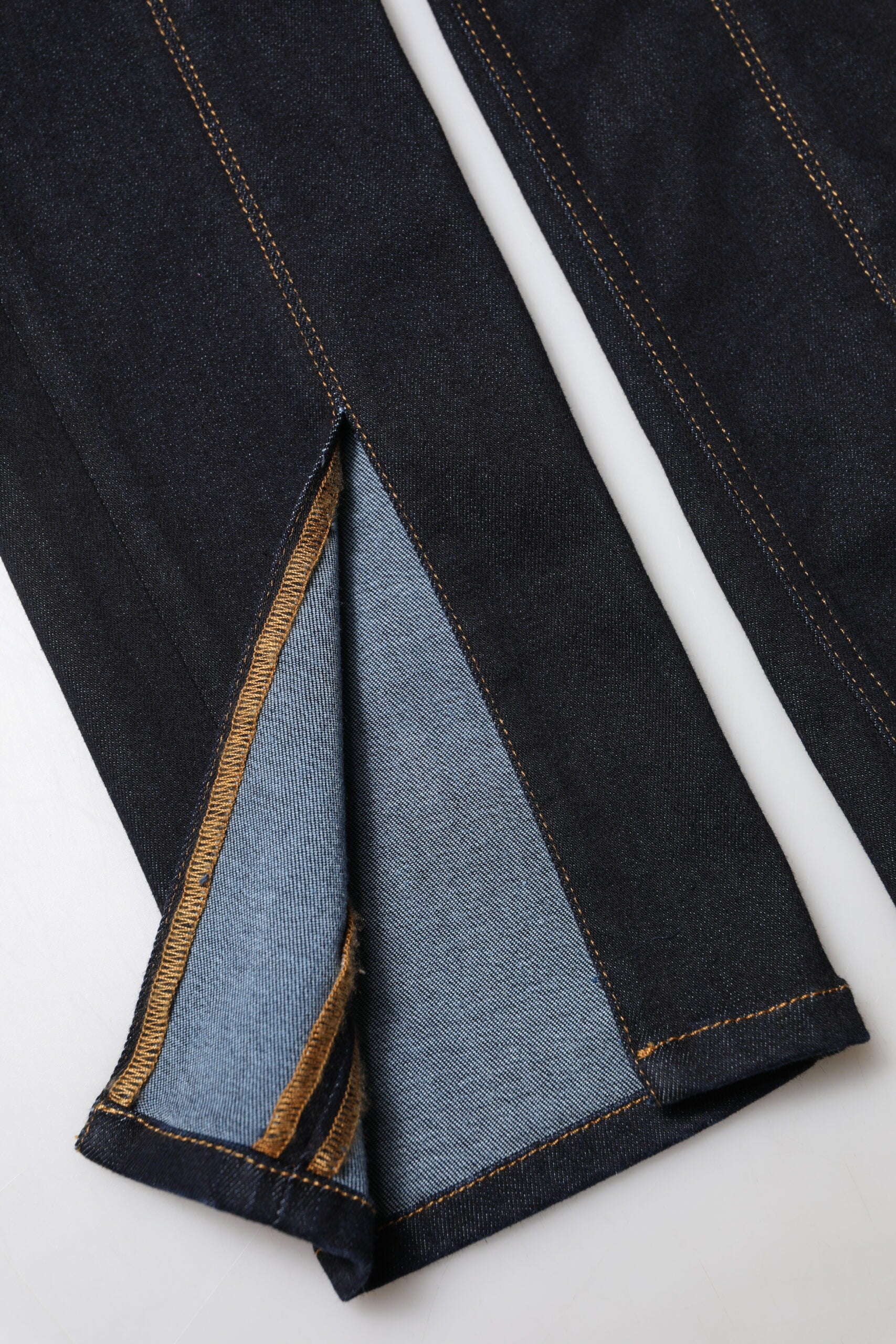 Dolce &amp; Gabbana Blue Cotton High Waist Skinny Denim Jeans 