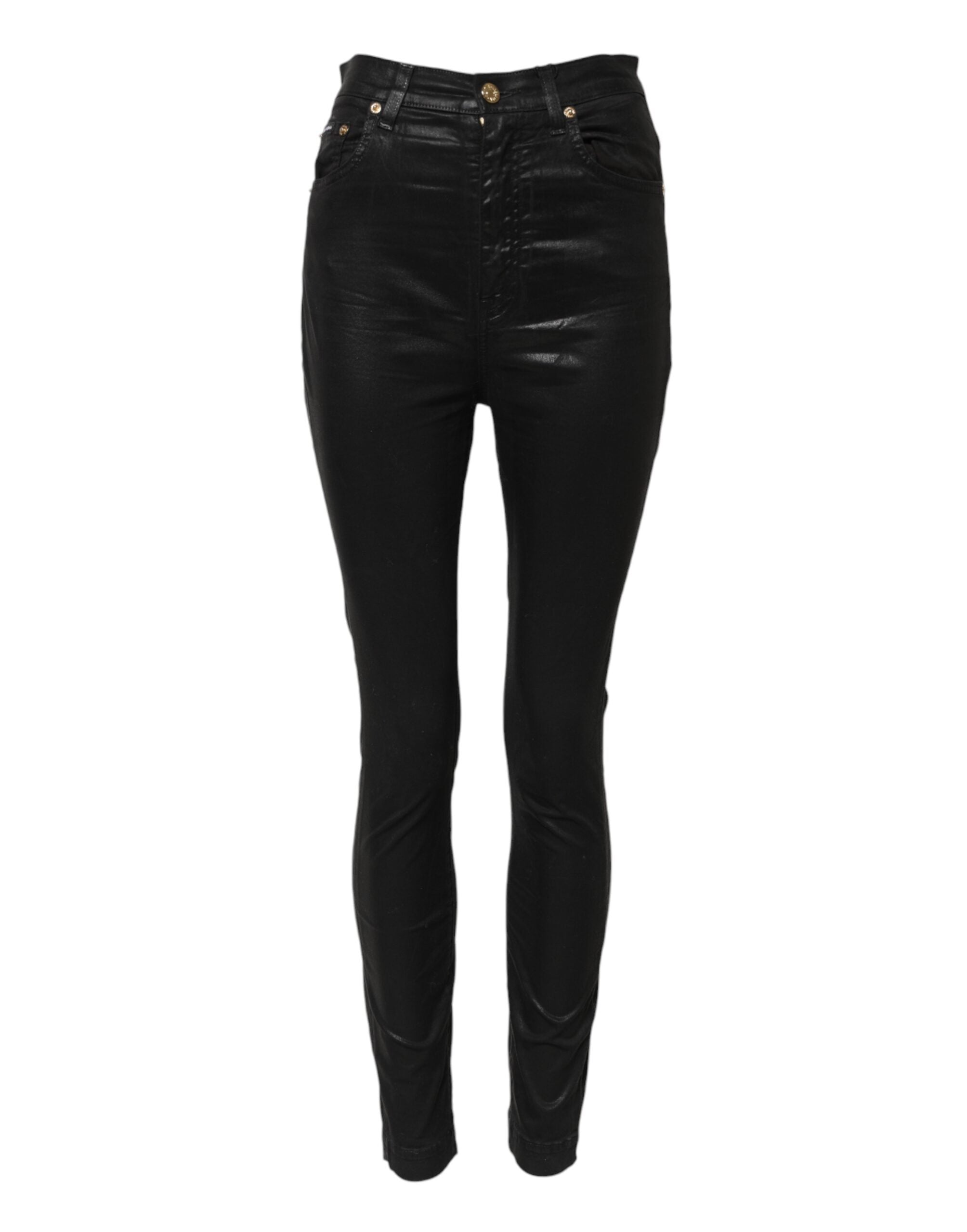 Dolce &amp; Gabbana Black GRACE High Waist Skinny Denim Jeans 