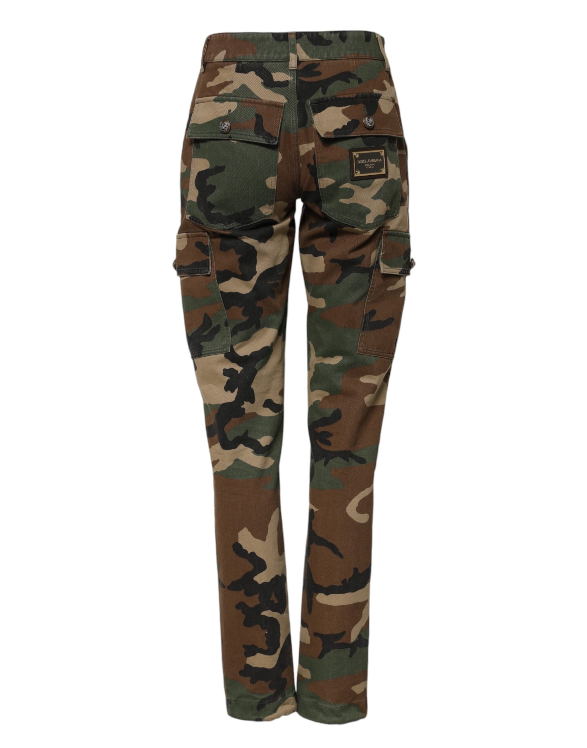 Dolce &amp; Gabbana Multicolor Camouflage Cargo Pants 