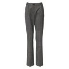 Dolce & Gabbana Gray Checkered High Waist Flared Pants