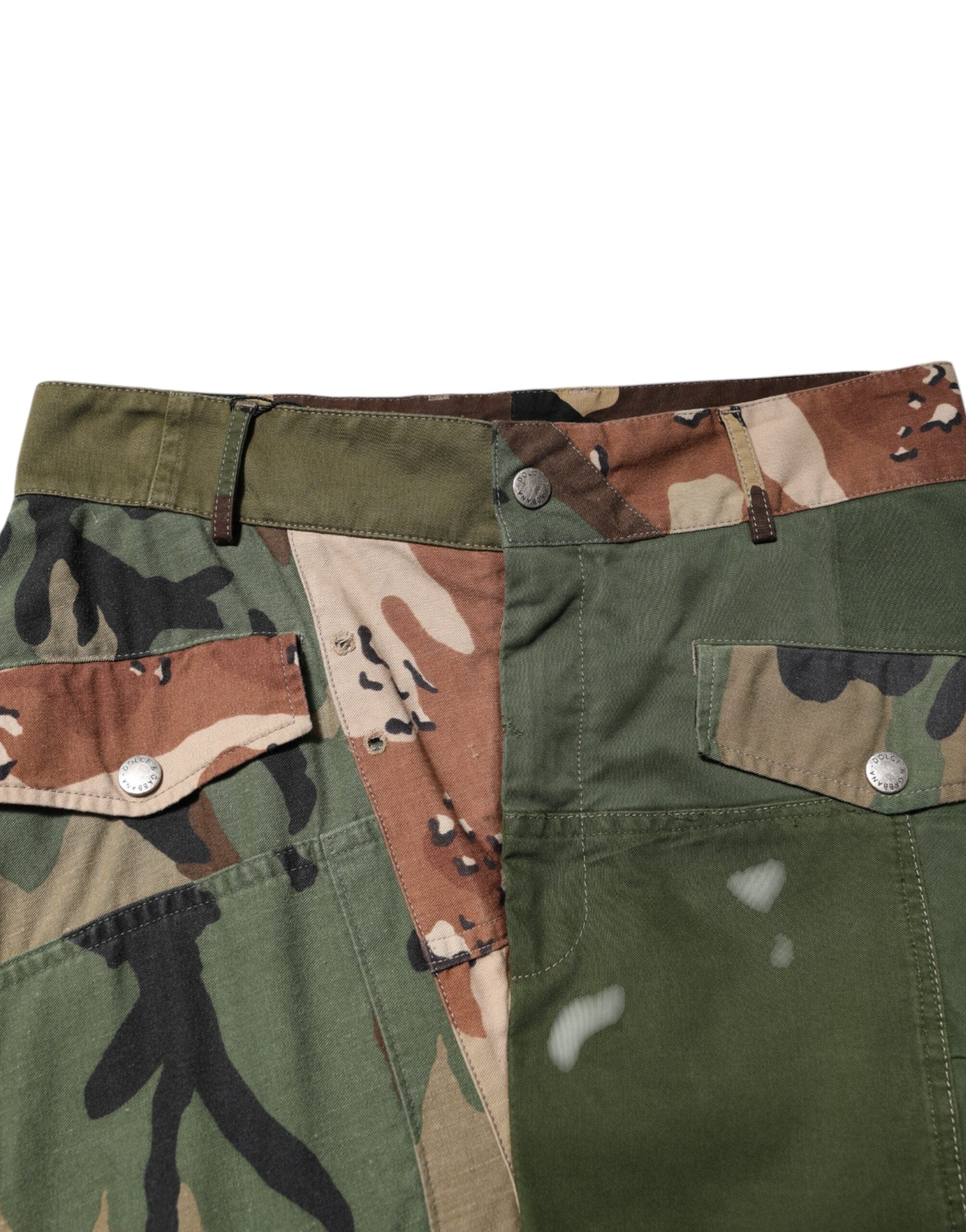 Dolce &amp; Gabbana Multicolor Camouflage Cargo Pants 