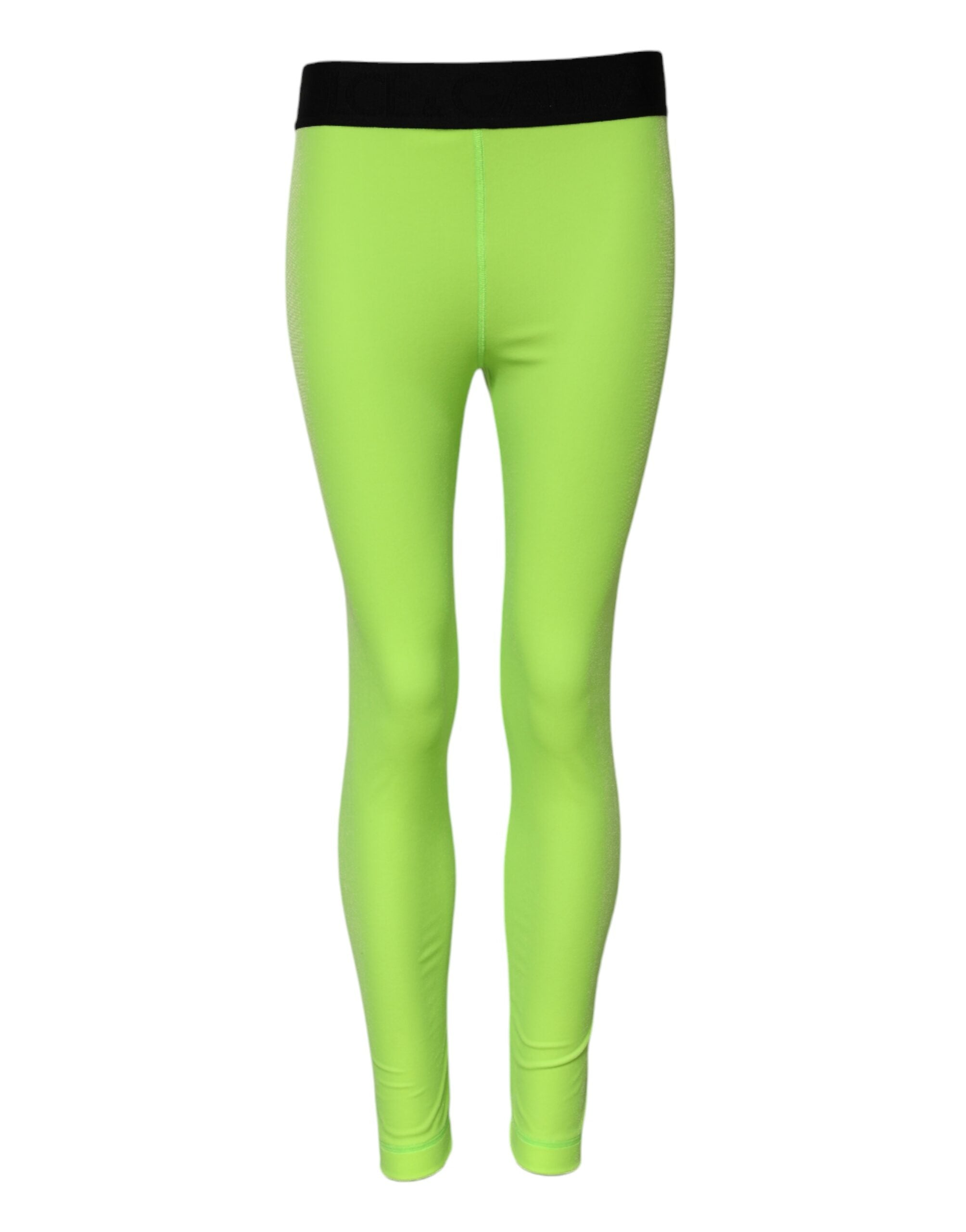 Dolce &amp; Gabbana Green Nylon Slim Fit Leggings Pants 