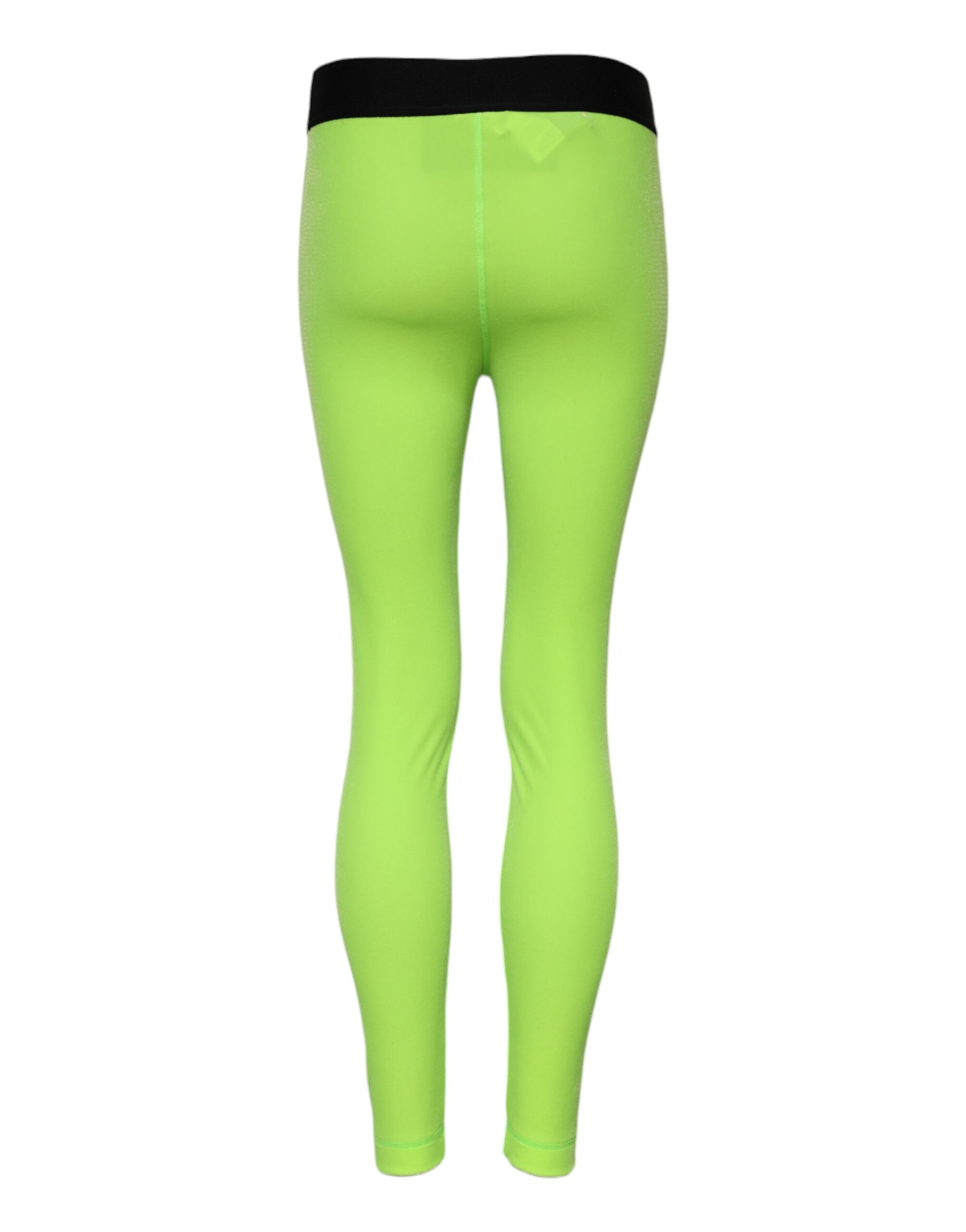Dolce &amp; Gabbana Green Nylon Slim Fit Leggings Pants 