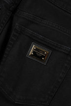 Dolce &amp; Gabbana Black Boyfriend Cotton Flared Denim Jeans 