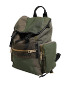 Dolce &amp; Gabbana Military Green Patchwork Rucksack Backpack Bag