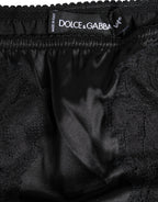 Dolce & Gabbana Black Silk Lace Stretch Bikini Panty Underwear