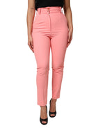 Dolce &amp; Gabbana Pink High Waist Dress Tapered Pants