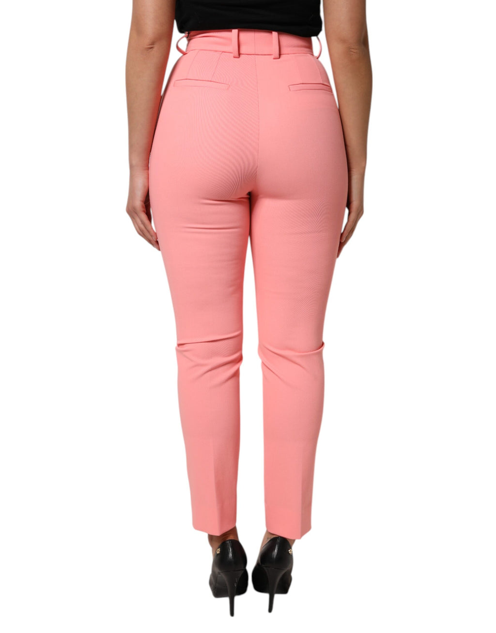 Dolce &amp; Gabbana Pink High Waist Dress Tapered Pants