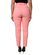 Dolce &amp; Gabbana Pink High Waist Dress Tapered Pants