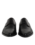 Dolce &amp; Gabbana Black Leather Lace Up Dress Men Derby Shoes
