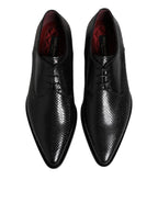 Dolce &amp; Gabbana Black Leather Lace Up Dress Men Derby Shoes