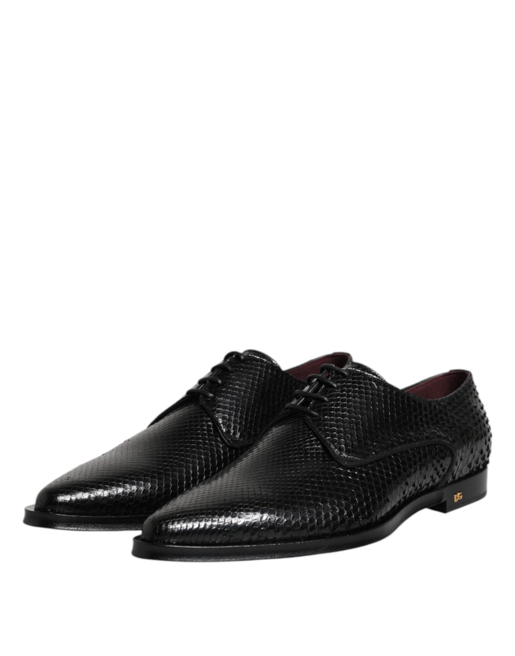 Dolce &amp; Gabbana Black Leather Lace Up Dress Men Derby Shoes