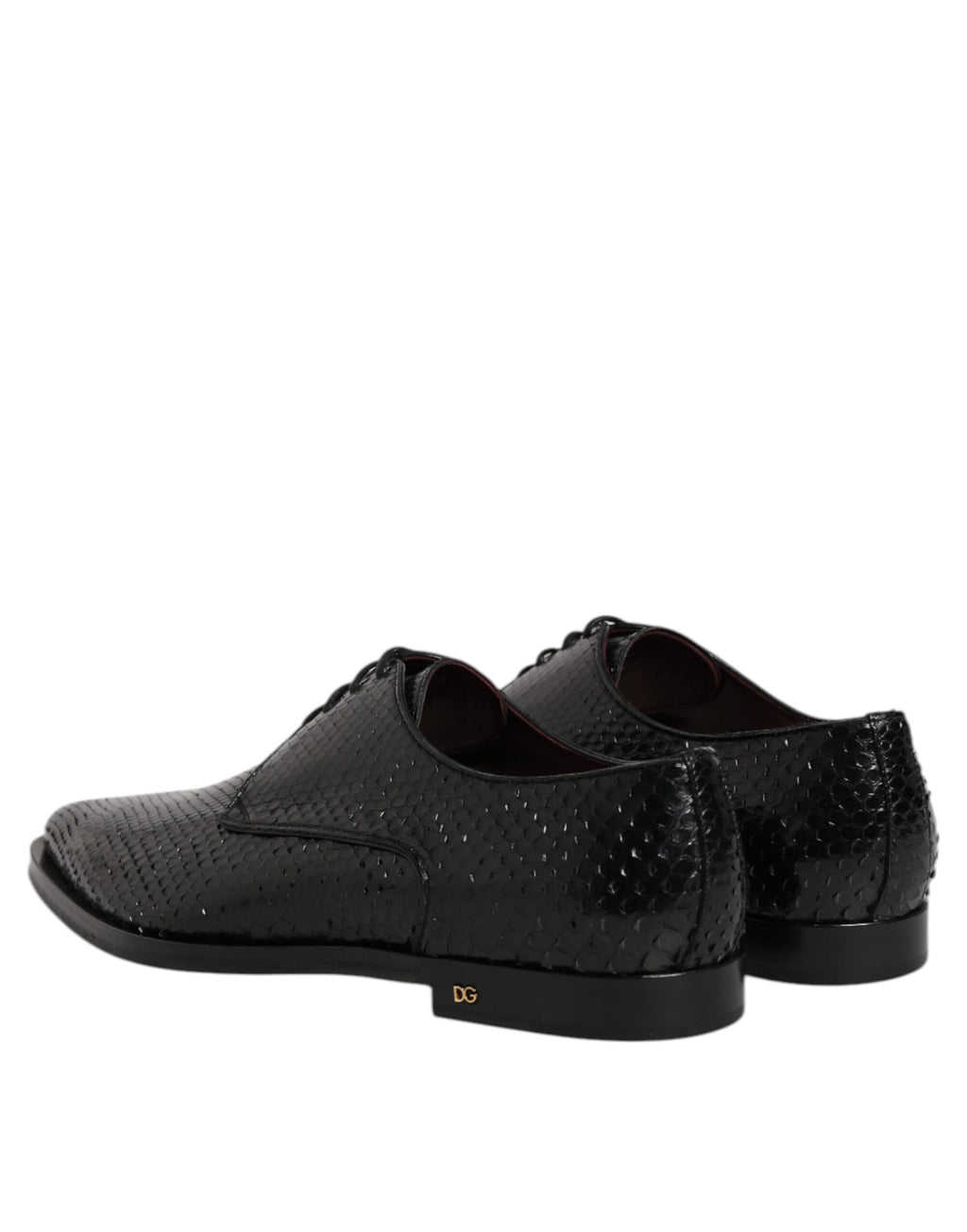 Dolce &amp; Gabbana Black Leather Lace Up Dress Men Derby Shoes
