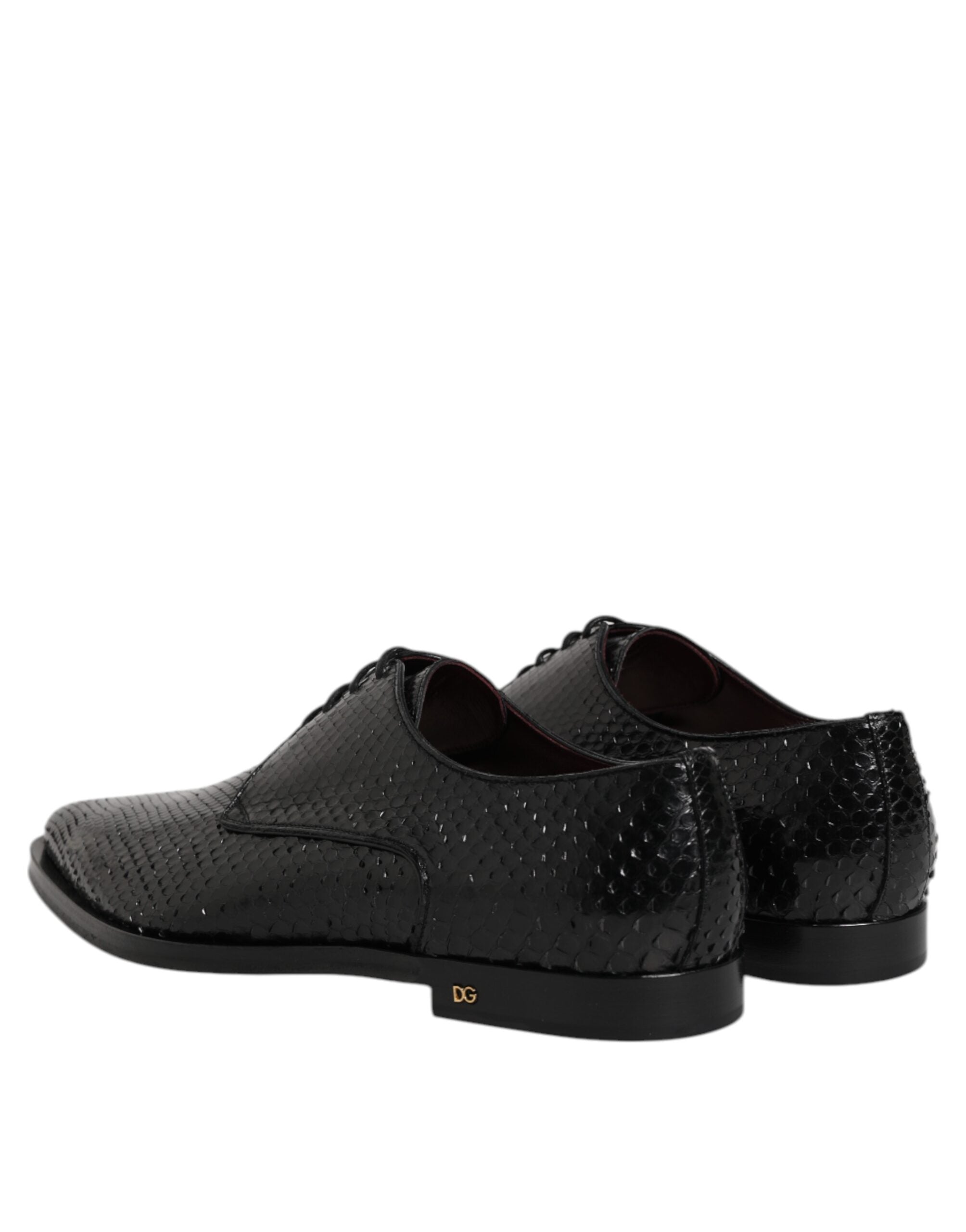 Dolce &amp; Gabbana Black Leather Lace Up Dress Men Derby Shoes