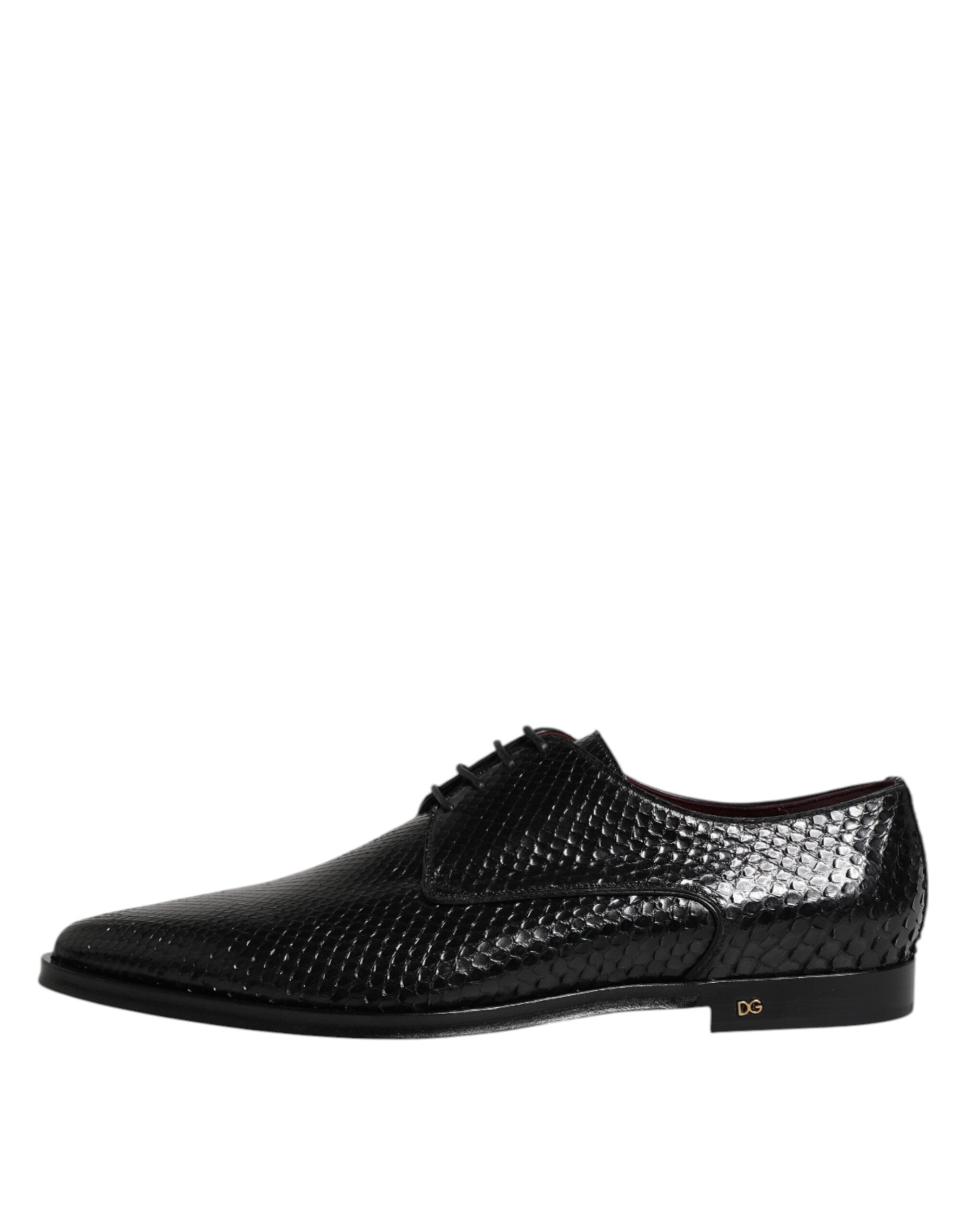 Dolce &amp; Gabbana Black Leather Lace Up Dress Men Derby Shoes