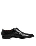Dolce &amp; Gabbana Black Leather Lace Up Dress Men Derby Shoes