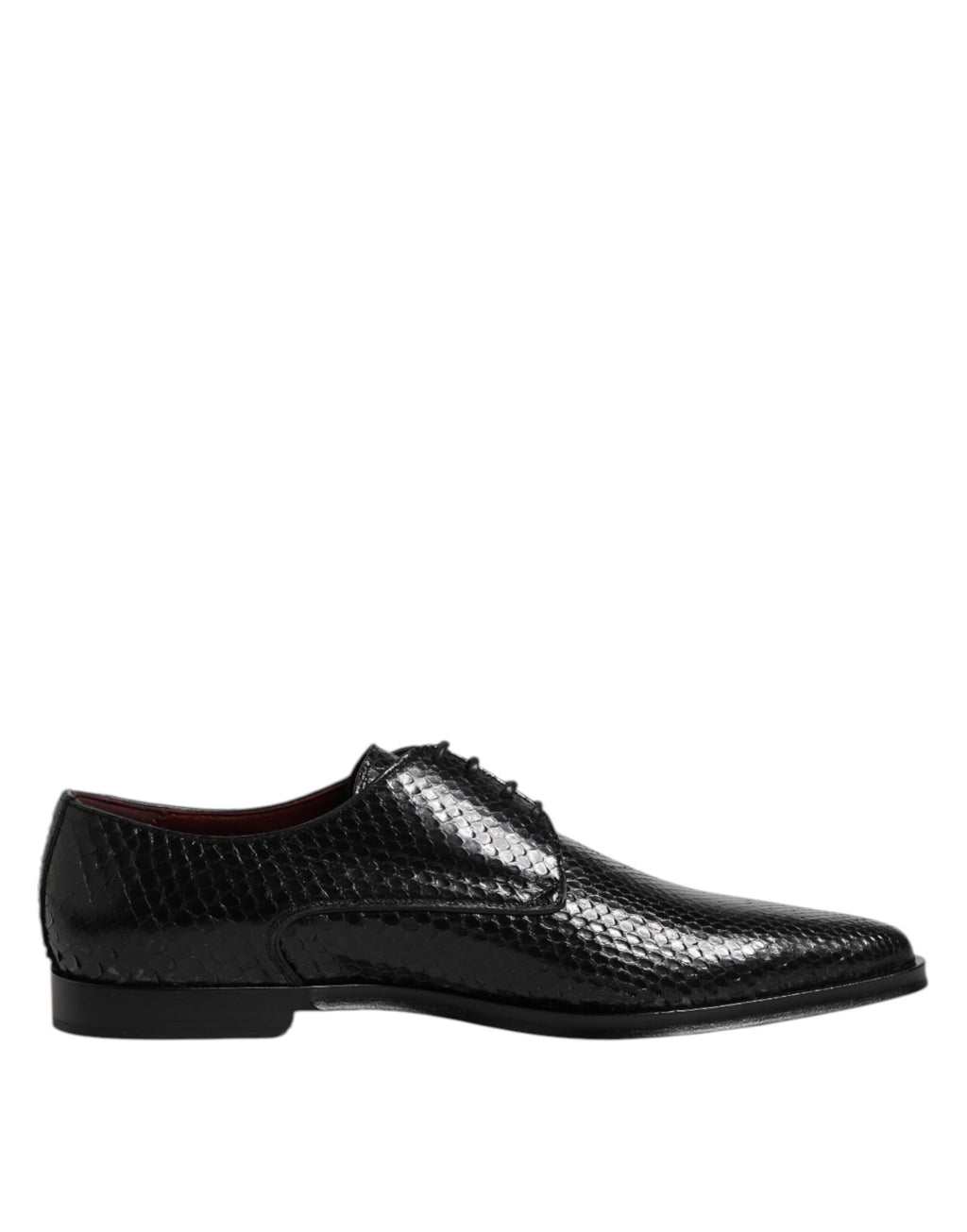 Dolce &amp; Gabbana Black Leather Lace Up Dress Men Derby Shoes