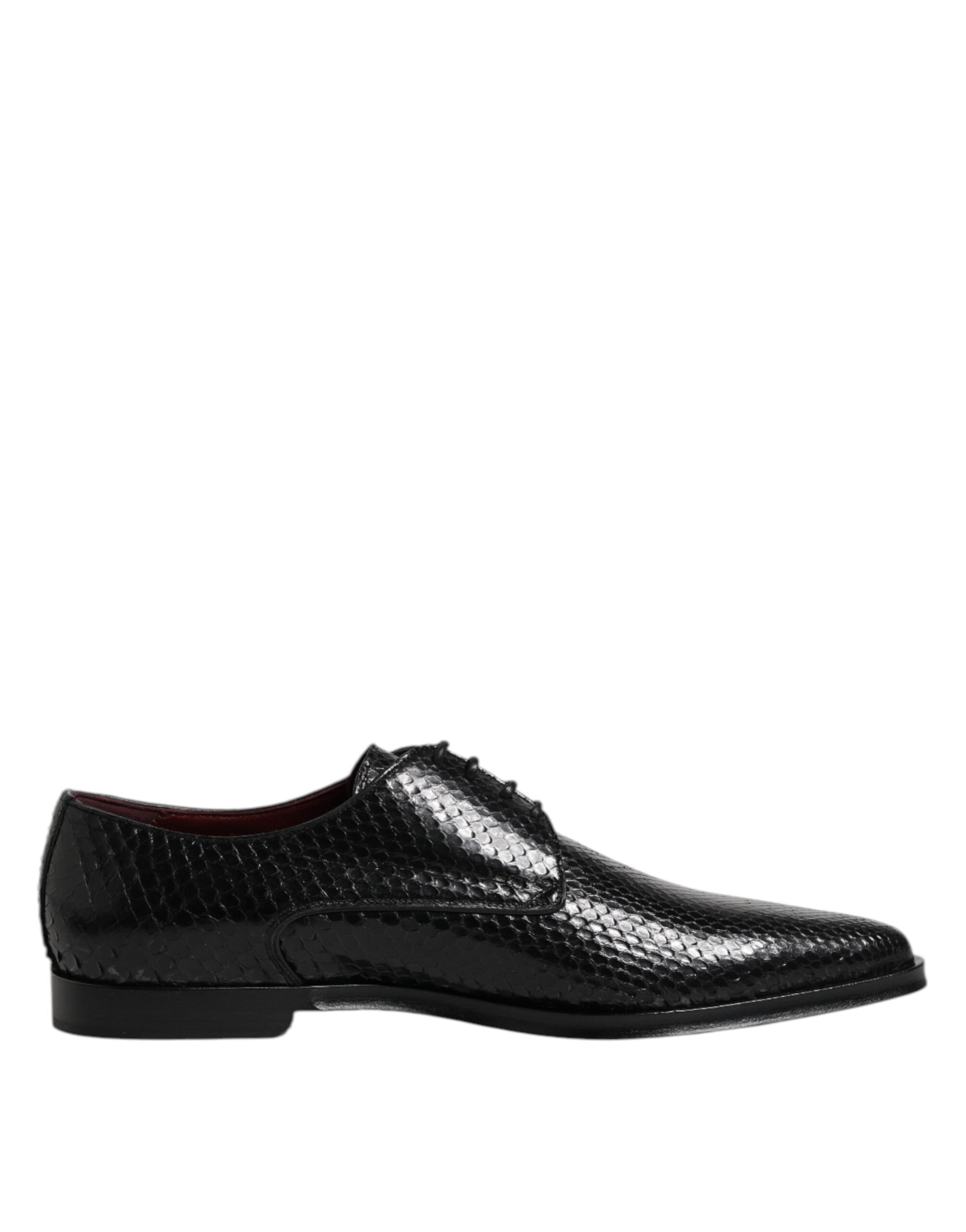 Dolce &amp; Gabbana Black Leather Lace Up Dress Men Derby Shoes