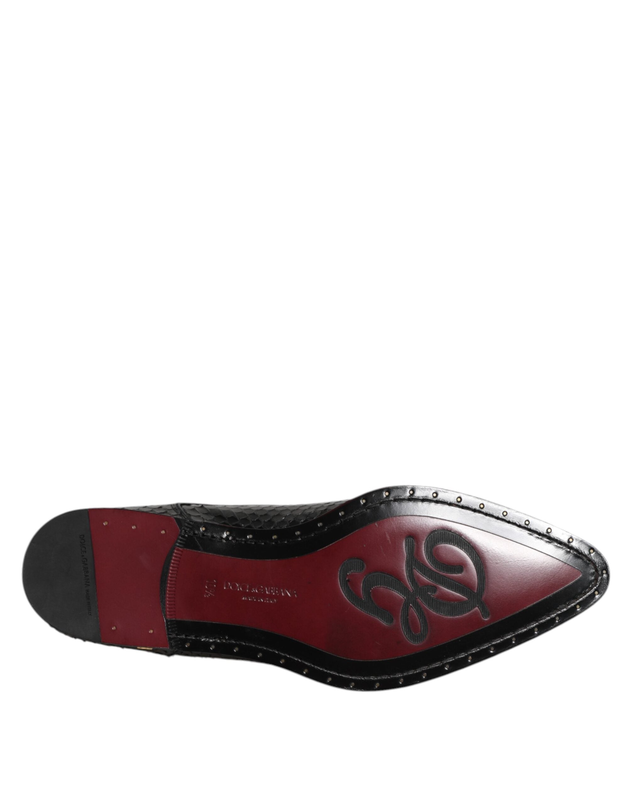 Dolce &amp; Gabbana Black Leather Lace Up Dress Men Derby Shoes