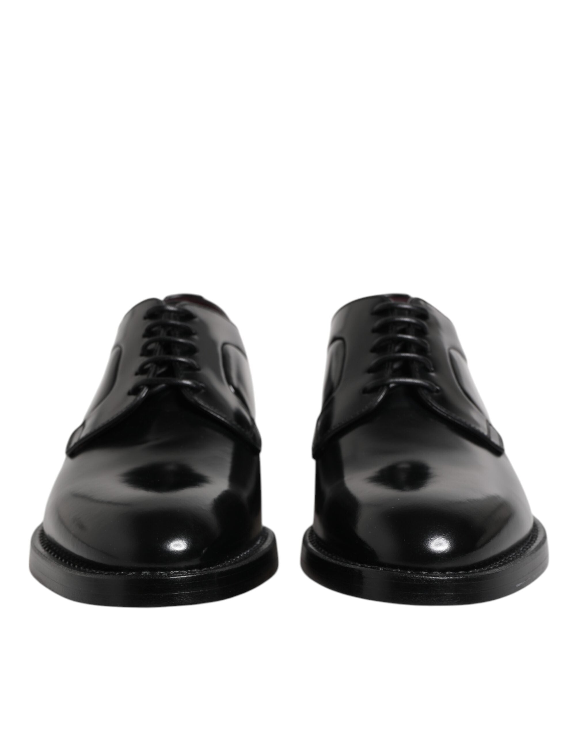 Dolce &amp; Gabbana Black Calf Leather Lace Up Dress Derby Shoes