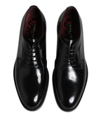 Dolce &amp; Gabbana Black Calf Leather Lace Up Dress Derby Shoes