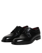 Dolce &amp; Gabbana Black Calf Leather Lace Up Dress Derby Shoes