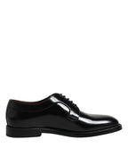 Dolce &amp; Gabbana Black Calf Leather Lace Up Dress Derby Shoes