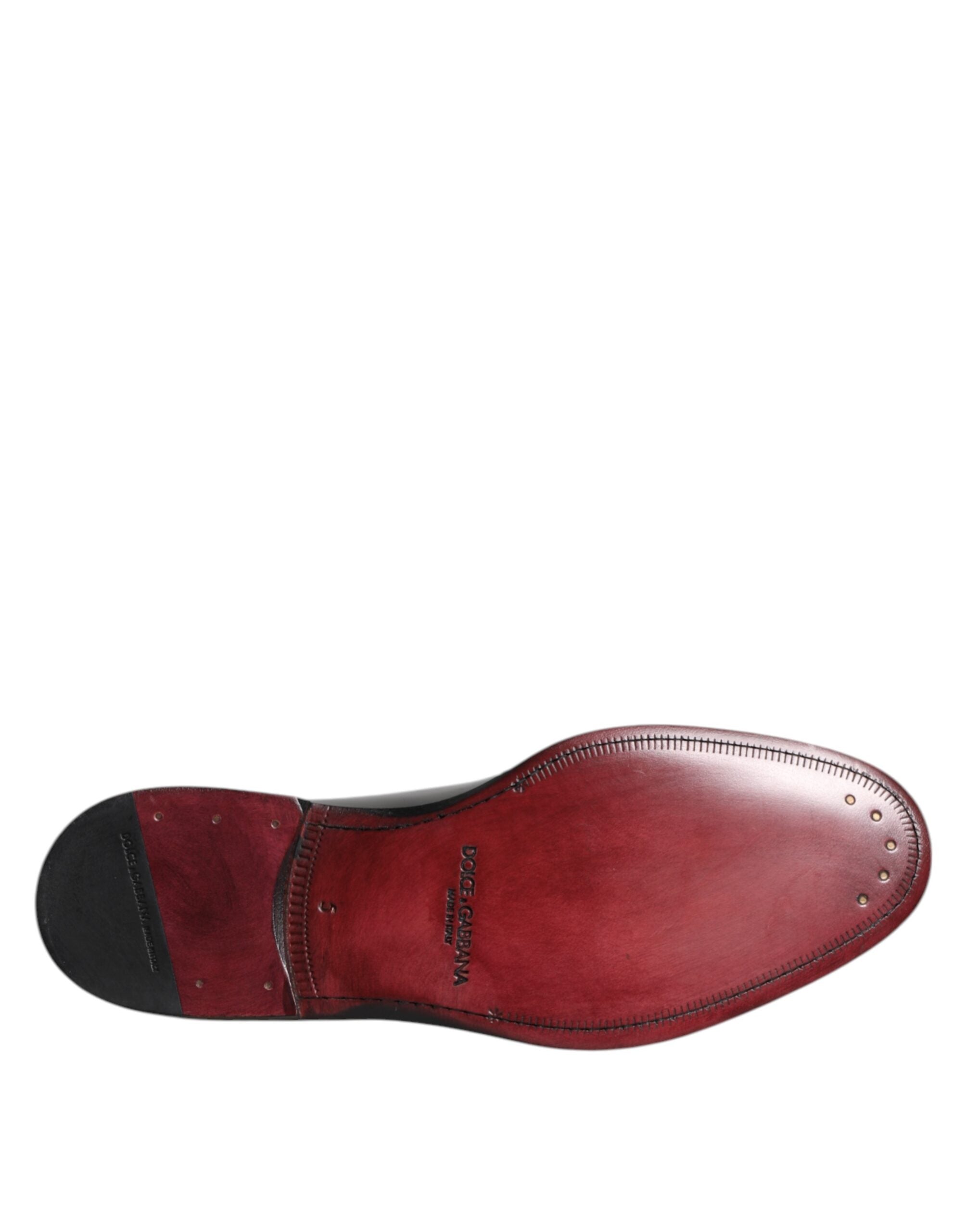 Dolce &amp; Gabbana Black Calf Leather Lace Up Dress Derby Shoes