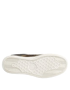 Dolce &amp; Gabbana Brown Exotic Leather Low Top Sneakers Shoes