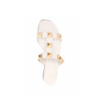 Valentino Garavani Roman Stud Leather Flat Sandals