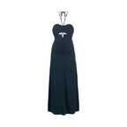 Self-Portrait Cut-Out Ruched Maxi Dress