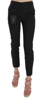 Dolce &amp; Gabbana Polka Dot Slim Capri Trousers Tapered Pants