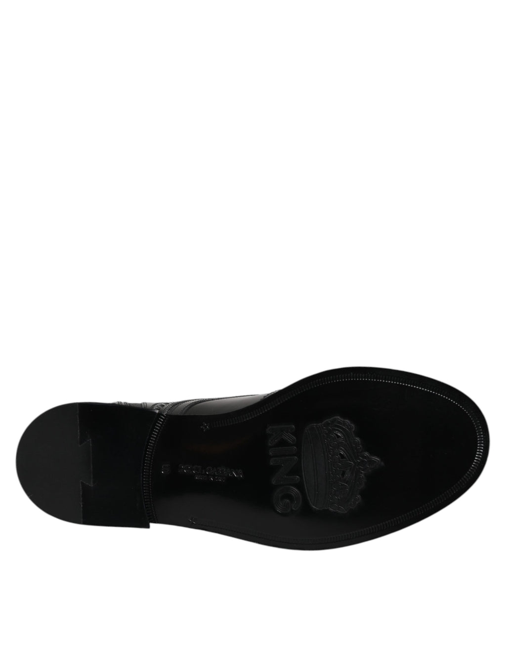 Dolce &amp; Gabbana Black Leather Lace Up Mid Calf Boots Shoes
