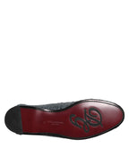 Dolce &amp; Gabbana Blue Woven Raffia Slip On Loafers Shoes