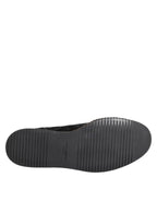 Dolce & Gabbana Black Suede Tassel Embellished Loafers Shoes