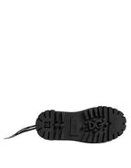Dolce & Gabbana Black Low Top Lace Up Trekking Sneakers Shoes