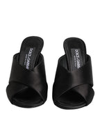 Dolce & Gabbana Black Keira Baroque High Heel Sandals Shoes