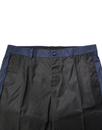 Dolce & Gabbana Gray Blue Cotton 3/4 Chinos Crop Trouser Pants