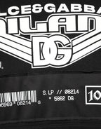 Dolce & Gabbana Black Cotton DG Milano Logo Print Hoodie Sweater