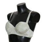 Dolce & Gabbana Green Balconcino Bra Floral Lace Underwear