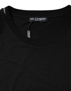 Dolce &amp; Gabbana Black Cotton Crew Neck Short Sleeves T-shirt