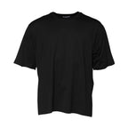 Dolce &amp; Gabbana Black Cotton Crew Neck Short Sleeves T-shirt